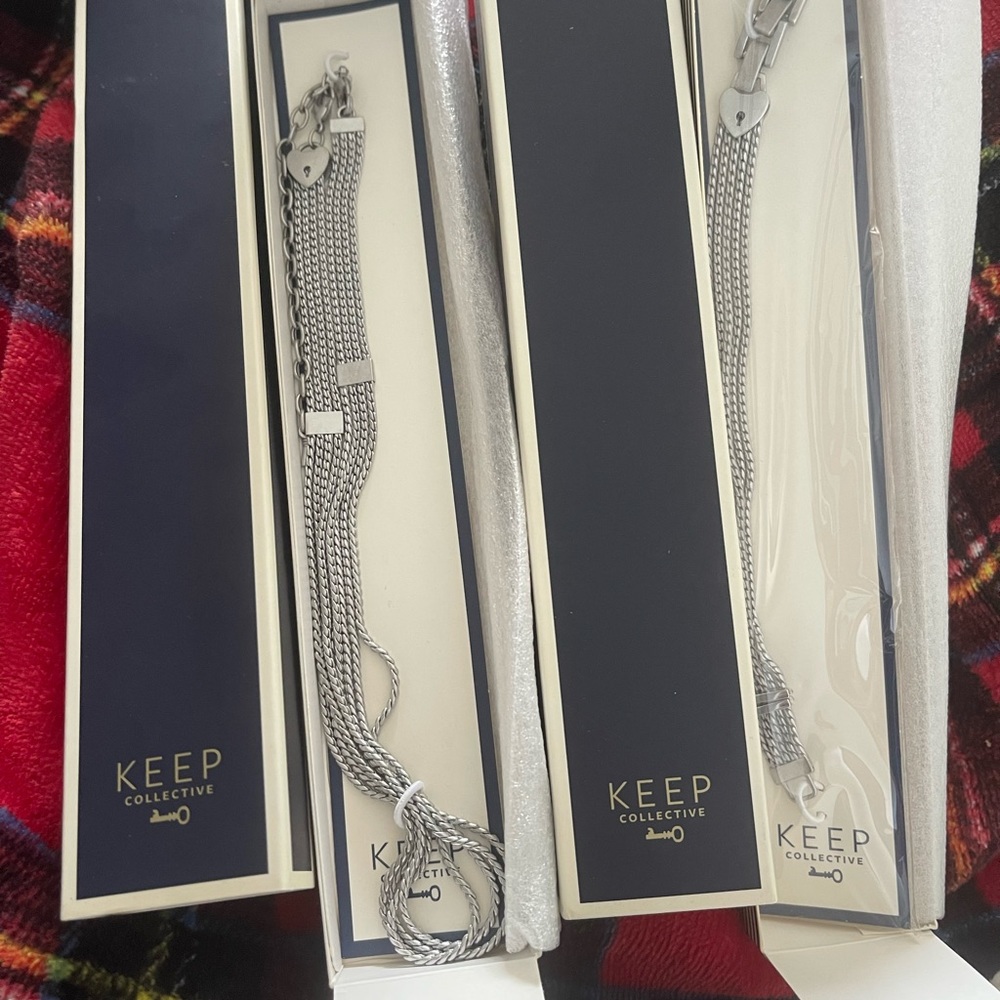 Keep Collective Multi Chain Necklace & Bracelet Set-Silver